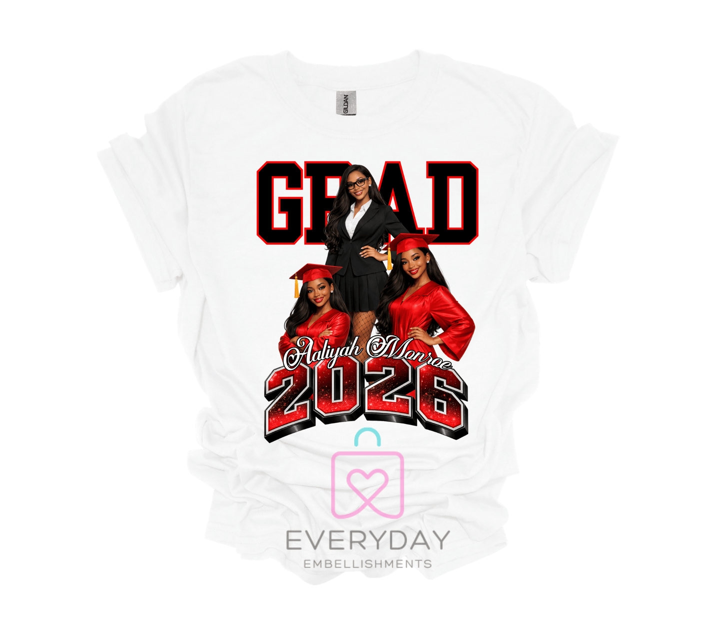 Custom Graduation T- Shirt - Adult Size