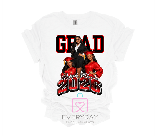 Custom Graduation T- Shirt - Adult Size